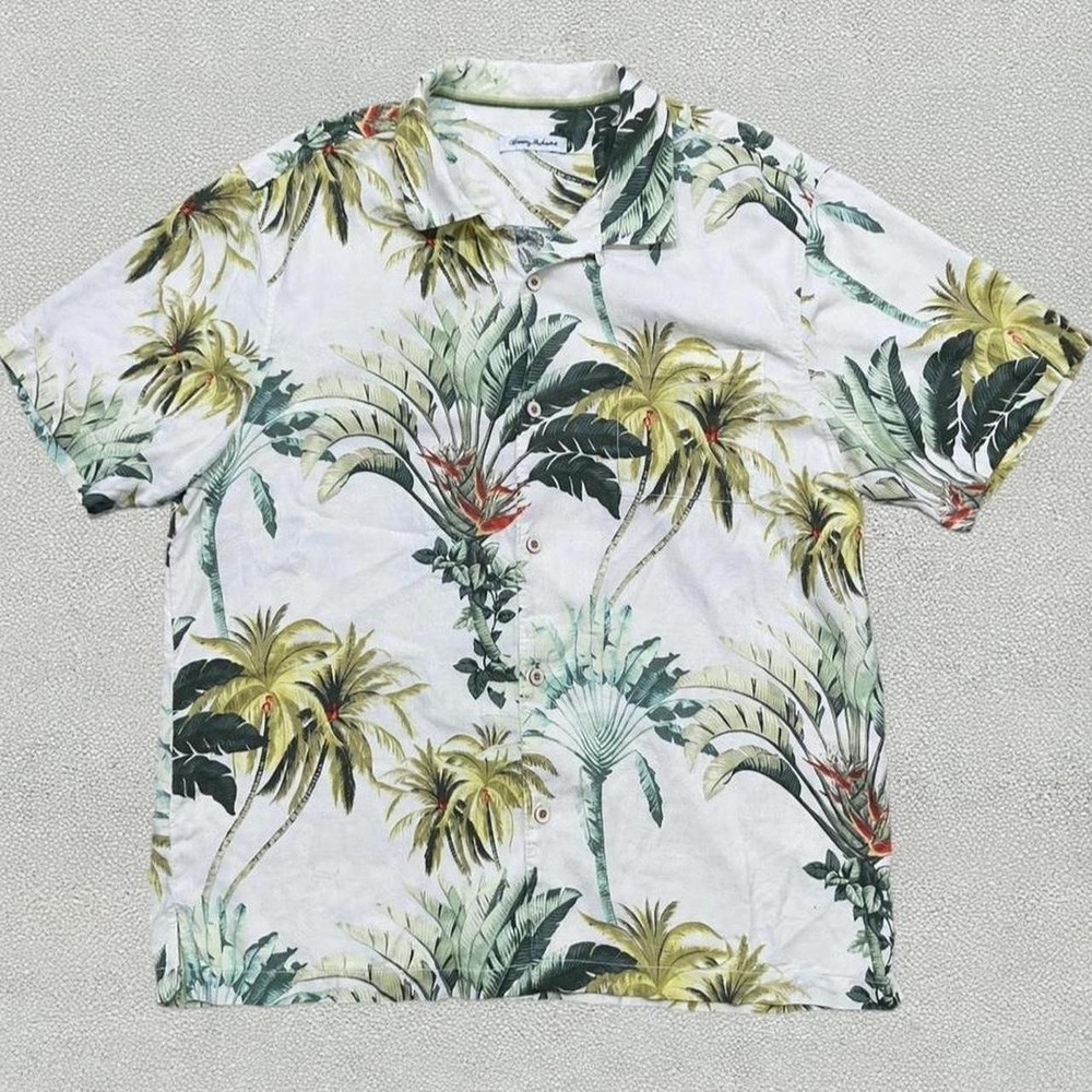Tommy Bahama Palm Print Camp Shirt